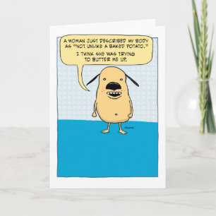Funny Baked Potato-födelsedagskort - Hund Kort