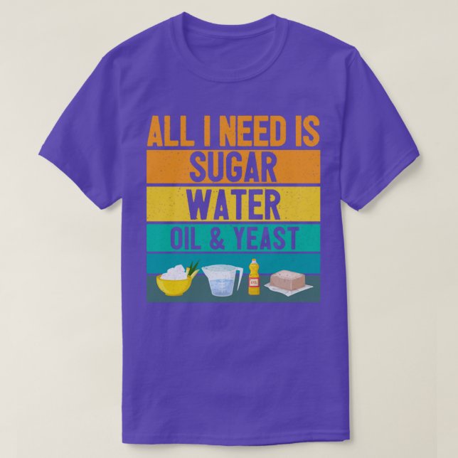 Funny Baker Bread Baking Baker Retro T Shirt (Design framsida)