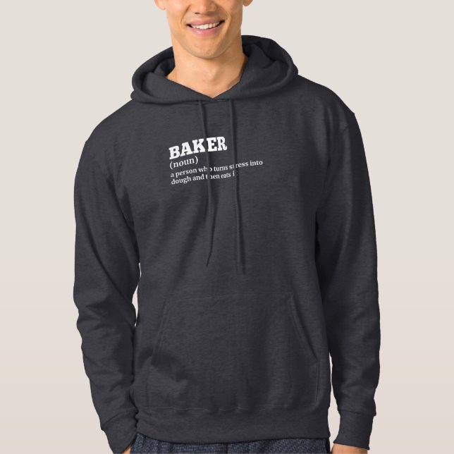 Funny Baker Definition Hoodie (Framsida)
