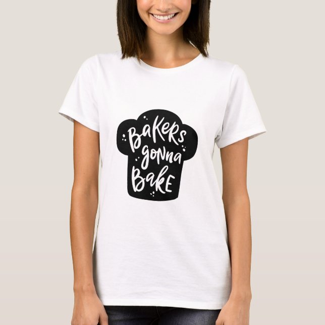 Funny Baking Apparel T Shirt (Framsida)