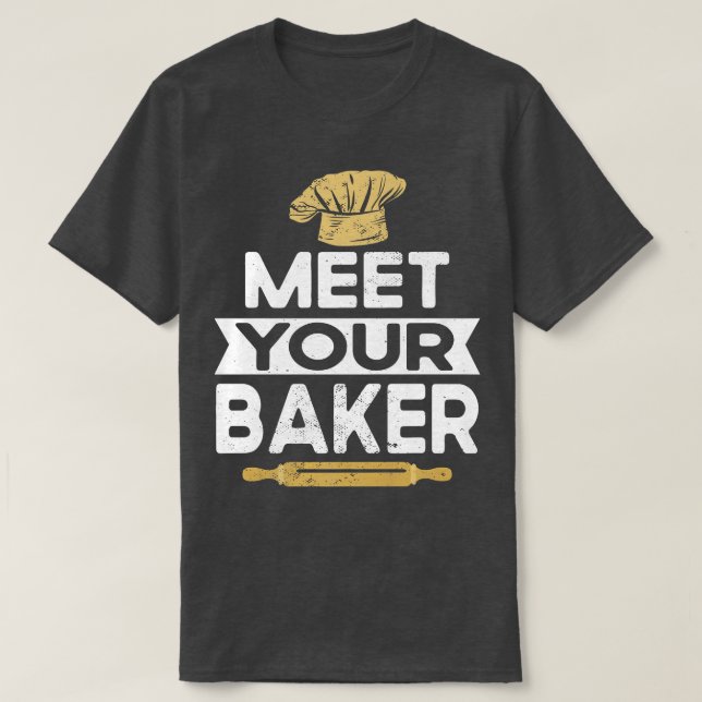Funny Baking Bake Älskare Bread Baker Whisk Taker  T Shirt (Design framsida)