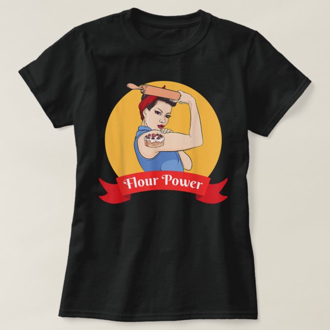 Funny Baking Baker Pastry Chef Gift For Women  T Shirt (Design framsida)