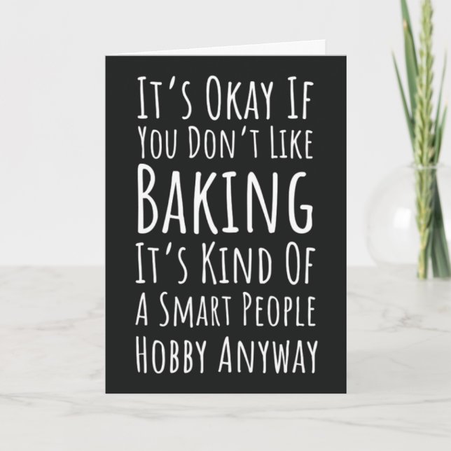 Funny Baking Cards Humor Happy Baker Humorous Kort (Framsida)