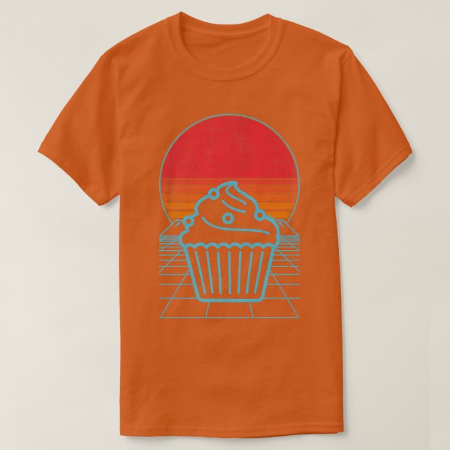 Funny Baking Cupcoa Baker Cupcoa Älskare 80-talet  T Shirt (Design framsida)