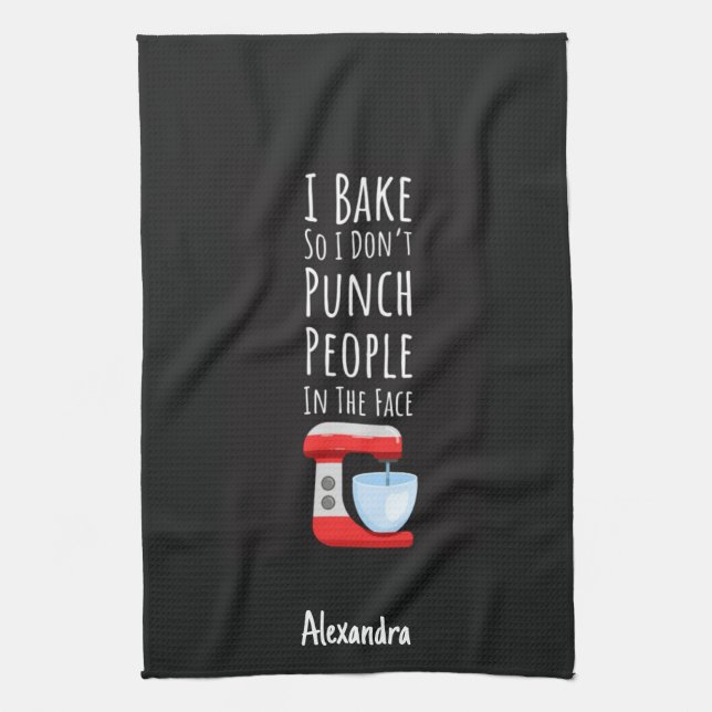 Funny Baking Gifts For Adults Baker Custom Humor Kökshandduk (Vertikal)