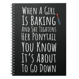 Funny Baking Gifts For Her Teen Girls Women Baker Anteckningsbok