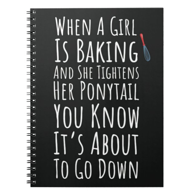 Funny Baking Gifts For Her Teen Girls Women Baker Anteckningsbok (Framsidan)