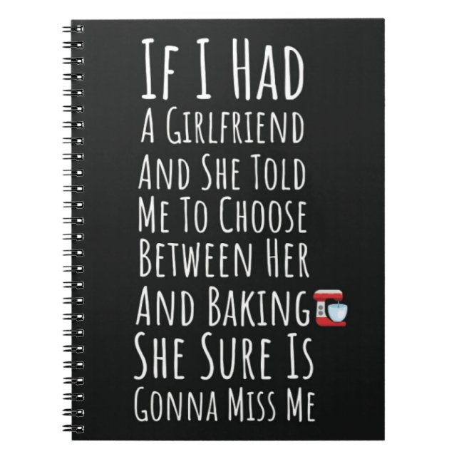 Funny Baking Gifts For Him Teen Boys Men Baker Anteckningsbok (Framsidan)