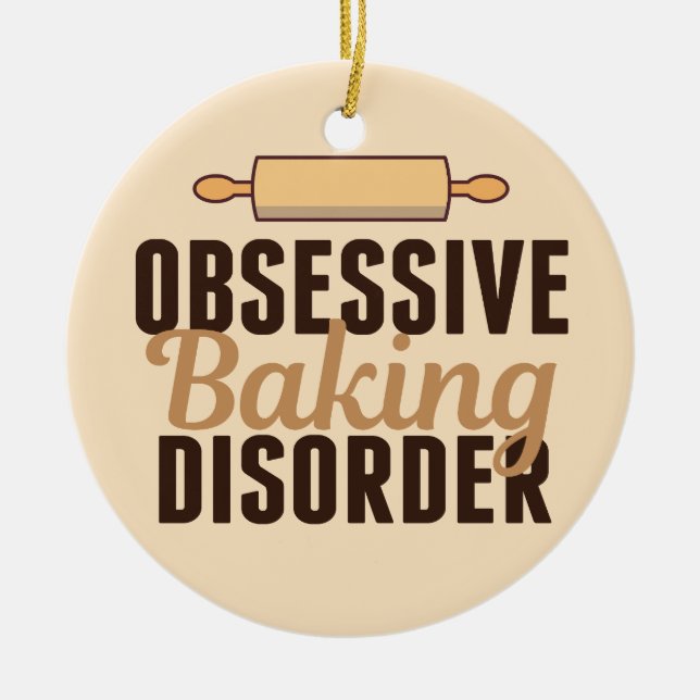 Funny Baking Obsession Julgransprydnad Keramik (Framsidan)