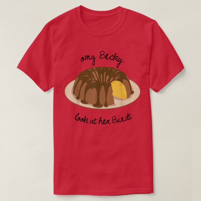 Funny Baking T for Baker Kärlek Bake Bundt Cake T Shirt (Design framsida)