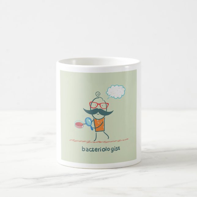 Funny bakteriolog Scientist med stor mustache Kaffemugg (Center)