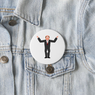 Funny Bald Businessman Shrugger Humous Knapp