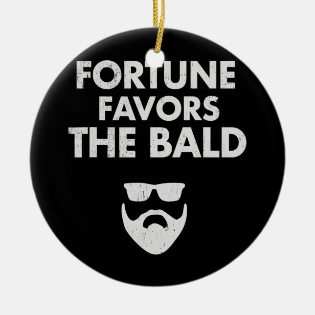 Funny Bald Guy Joke Balding Pappa Humor Bald Man Julgransprydnad Keramik (Framsidan)