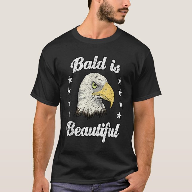Funny BALD IS BEAUTIFUL - Fars dag Gift for Da T Shirt (Framsida)