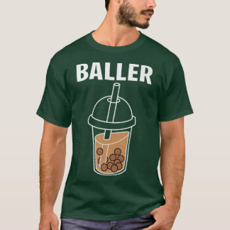 Funny Baller Bubble Mjölk Tea Cute Kawaii Boba Dri T Shirt