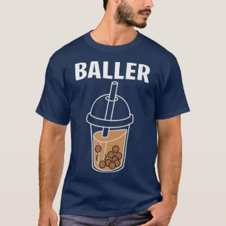 Funny Baller Bubble Mjölk Tea Cute Kawaii Boba Dri T Shirt