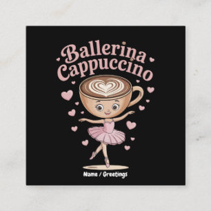 Funny Ballerina Cappuccina Italie Brainrot Meme Fyrkantigt Visitkort