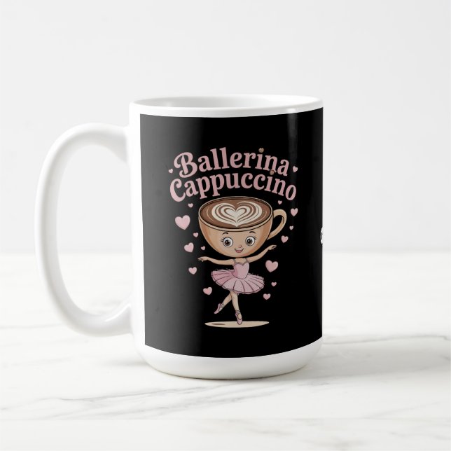 Funny Ballerina Cappuccina Italie Brainrot Meme Kaffemugg (Vänster)