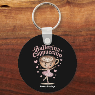Funny Ballerina Cappuccina Italie Brainrot Meme Nyckelring
