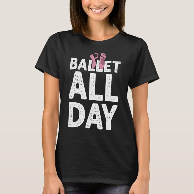 Funny Ballerina for Girls Women Ballet Älskare Dan T Shirt (Framsida)
