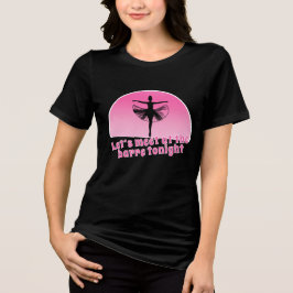 Funny Ballerina Silhouette Meet på barren T Shirt