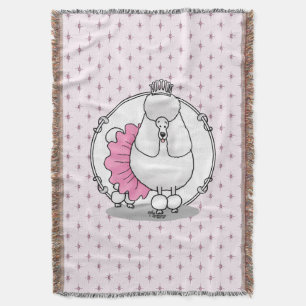 Funny Ballet Ballerina Princess Pudel Hund (vitt) Filt