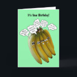 Funny Banana Birthday Card Tack Kort<br><div class="desc">Ett fantastiskt banantakort från en individ eller grupp. Det här kortet är anpassade med dina personliger.</div>