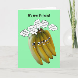 Funny Banana Birthday Card Tack Kort