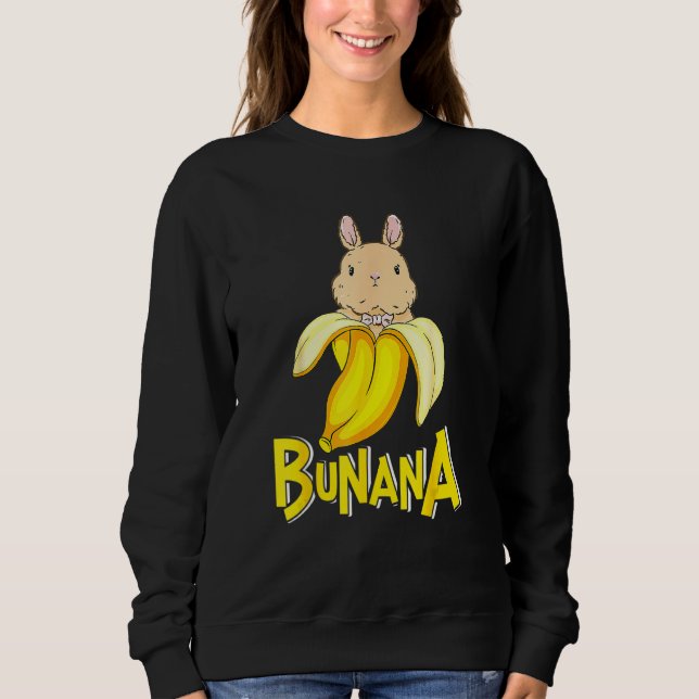 Funny Banana Bunny Rabbit T Shirt (Framsida)