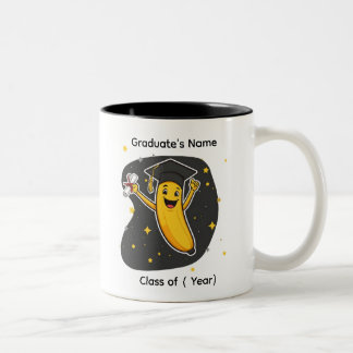 Funny Banana Grad Custom Name Två-Tonad Mugg