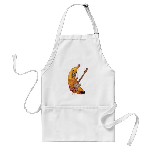 Funny Banana Guitar Apron | Cartoon Cooking Apron Förkläde (Framsidan)