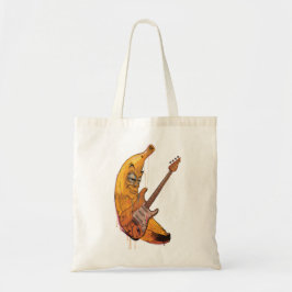 Funny Banana Guitar Tote Bag | Cartoon Music Bag Tygkasse