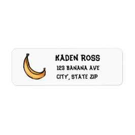 Funny Banana Return Address Label Returadress Etikett