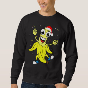 Funny Banana Santa Manar Women Kids Pajama Lång Ärmad Tröja