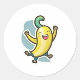 Funny Banana Sticker Runt Klistermärke