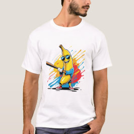 Funny Banana Swinging Baseball Funny Drip T Shirt