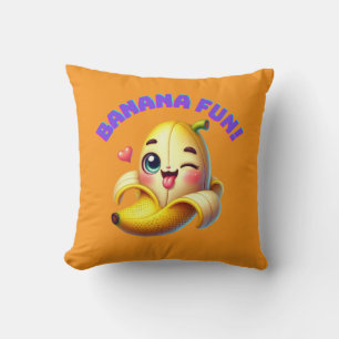 Funny Banana Winking Design för Roligt och Gi-spel Kudde