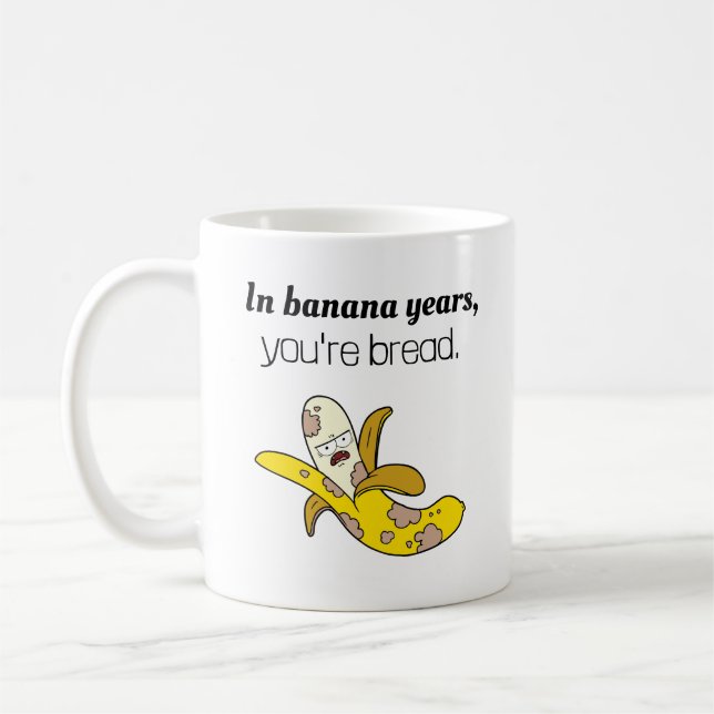 Funny Banana Years Birthday Coffee Mugg (Vänster)