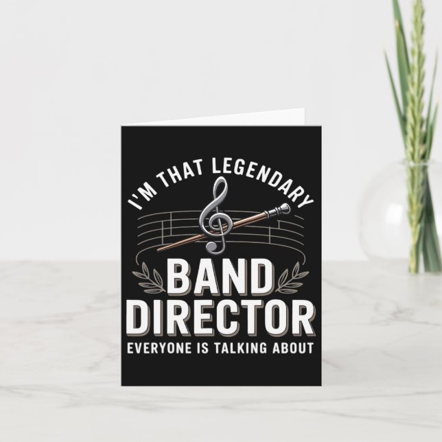 Funny Band Director Music Teacher Back to school Kort (Framsida)