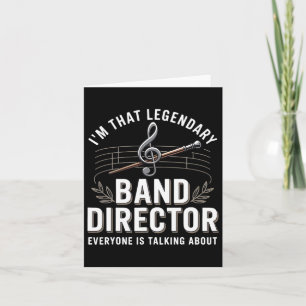 Funny Band Director Music Teacher Back to school Kort