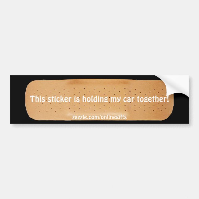 Funny Bandaid Car Sticker Bildekal (Framsidan)