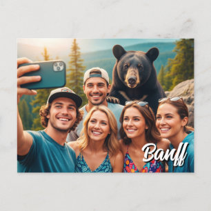 Funny Banff National Park Canada Black Bear Vykort