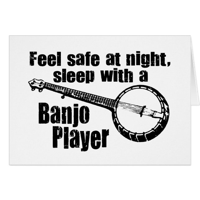 Funny Banjo Hälsningskort (Framsidan Horizontal)