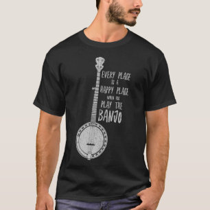 Funny Banjo Shirt - Folk Bluegräs Sten T