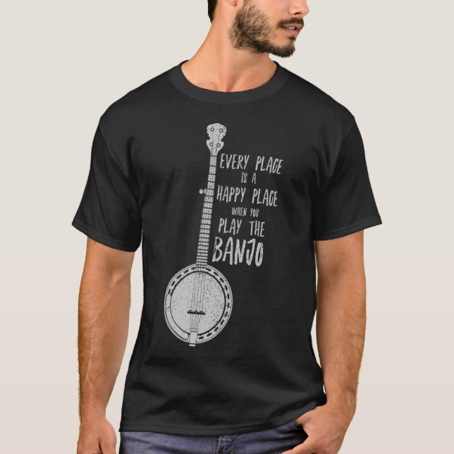 Funny Banjo Shirt - Folk Bluegräs Sten T (Framsida)