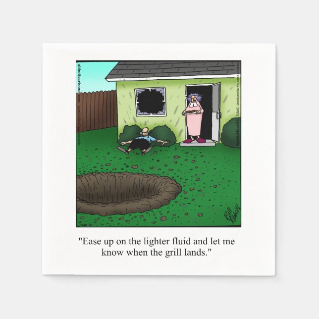 Funny Barbecue Humor Napkins Pappersservett (Framsidan)
