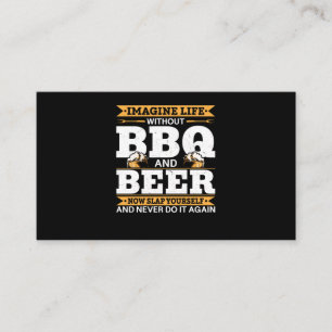 Funny Barbecue Kött Smoking Manar BBQ Grilling Visitkort