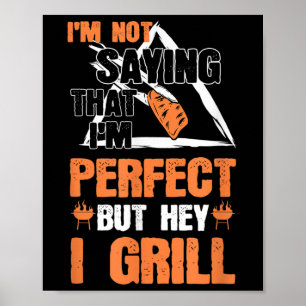 Funny Barbecue Pun Bbq Grilling Chef Suppories B Poster
