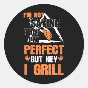 Funny Barbecue Pun Bbq Grilling Chef Suppories B Runt Klistermärke