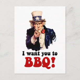 Funny barbecue vykort